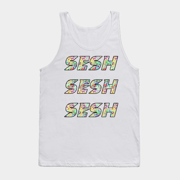 Copy of Sesh sesh sesh colour bomb rave festival design Tank Top by Captain-Jackson